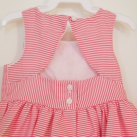 Janie and Jack red striped bow dress with sweater - Picture 6 of 8